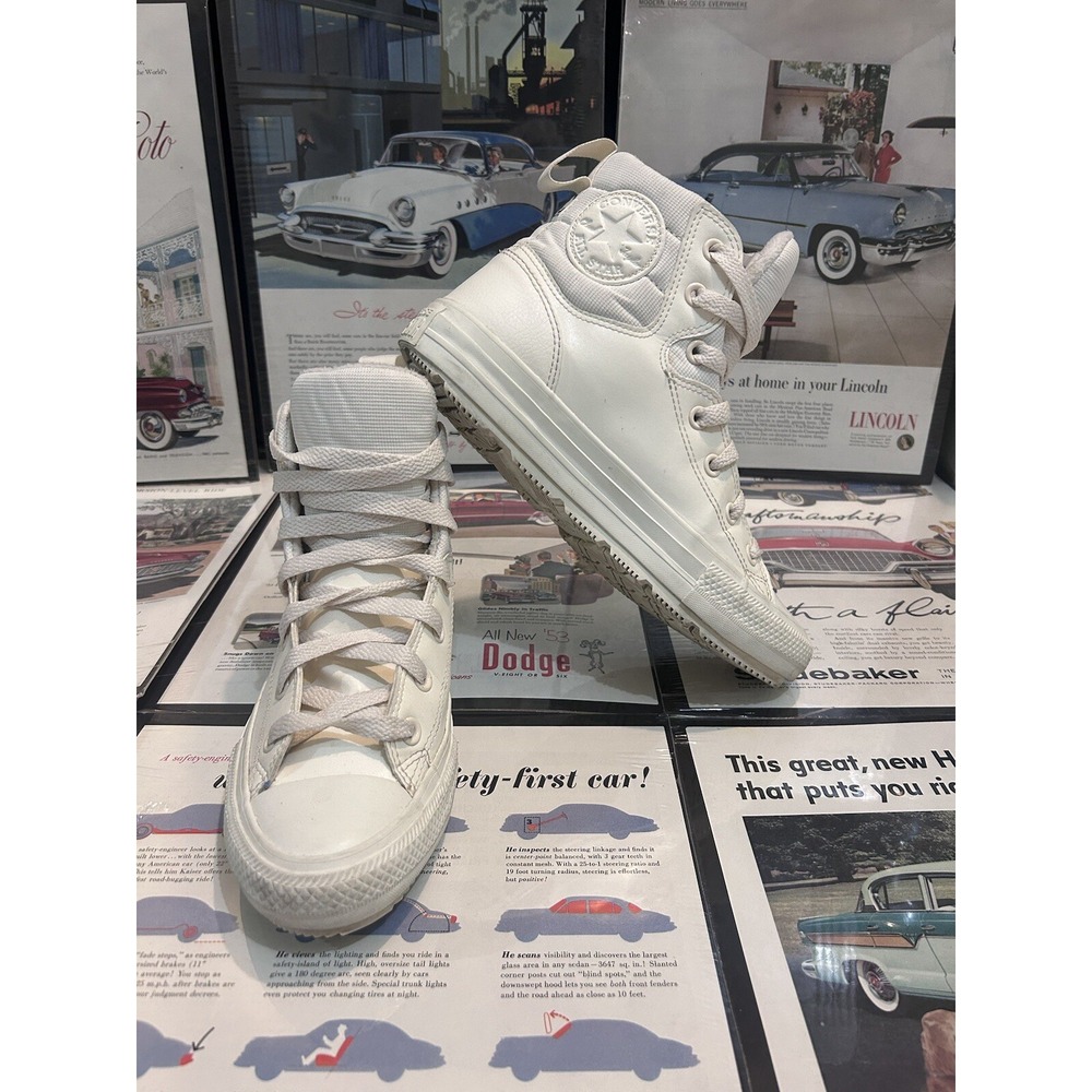 Converse Chuck Taylor All Star Counter Climate Hi White Leather Boots 562455C